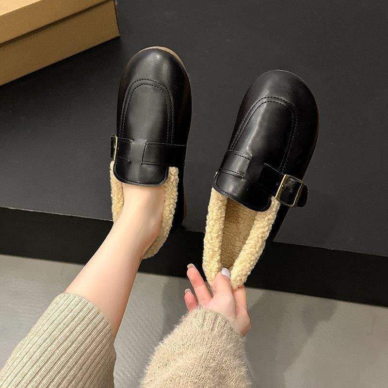

2025 new Birkenstocks outer wear Doudou shoes versatile velvet warm winter low-top casual outer wear snow boots 40