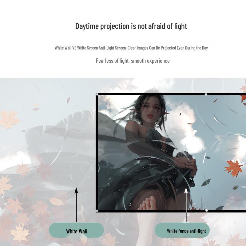 Portable Anti-Light White Grid Projector Screen