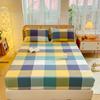 100% Cotton Single Product Bed Hat Yarn-dyed Wash Series Bedspread Mattress Cover 360 Degree Wrap with Elastic Sheet Protector