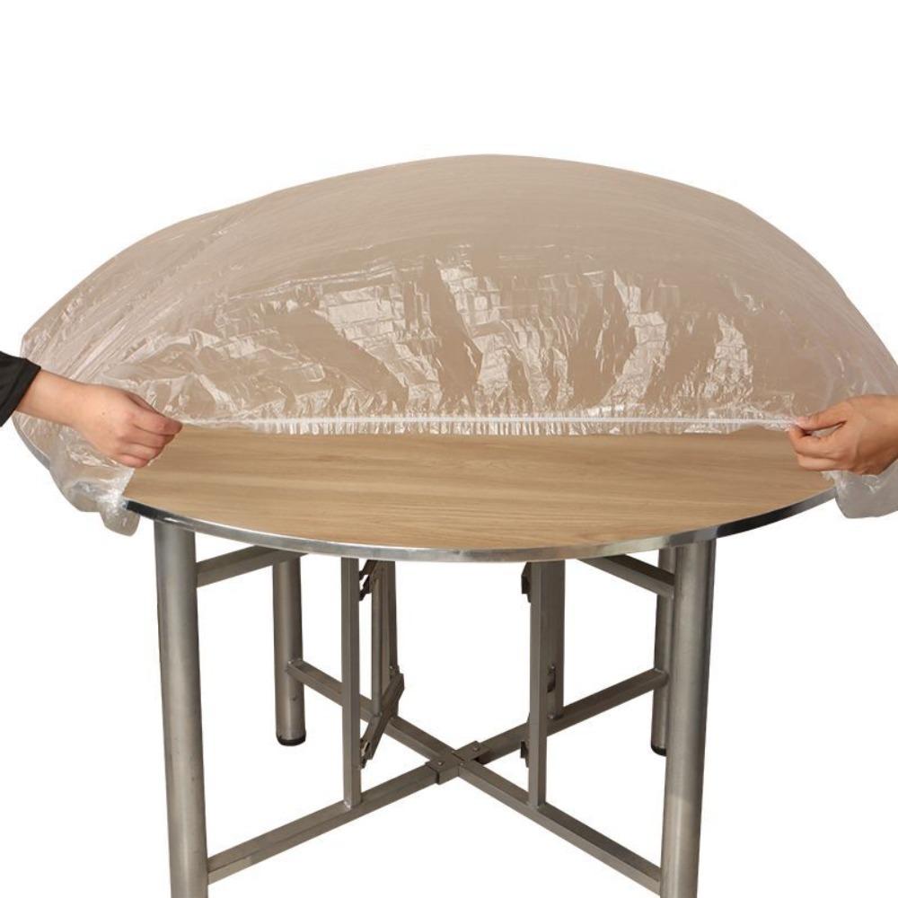 10Pcs/Pack Round/Rectangular Universal Table Cover Elastic Hem Table Protector  Restaurant