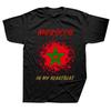 T-shirts Drôles Maroc Dans Mon Battement de Cœur Graphique Coton Streetwear Manches Courtes Cadeaux d'Anniversaire Style Été T-shirt Vêtements Homme