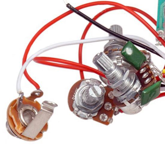 Gitarre Komplette Schaltung Lautstärke steuern Einfache Installation Metall E-Gitarren Kabelbaum-Kit