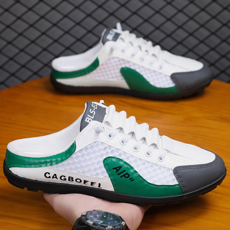 Летние новые дышащие сетчатые полутапочки уличные ленивые туфли дышащие сетчатые туфли 39