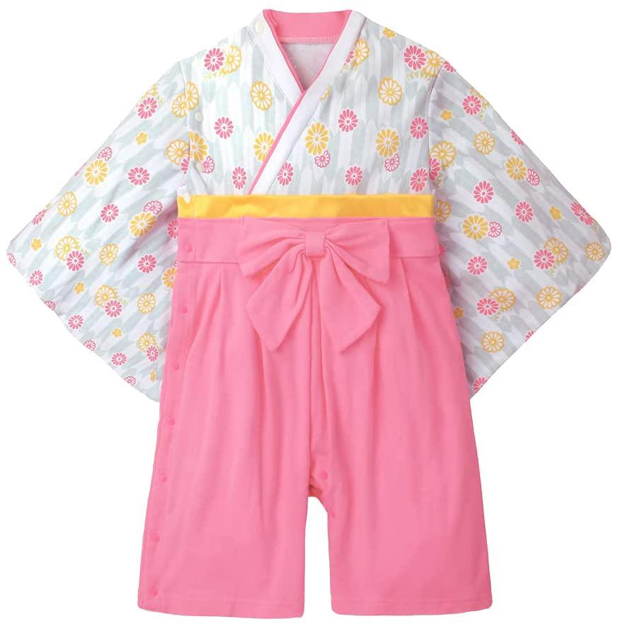 

Hakama Rompers for Size for [nobistar] Girls, 70, 60, 80, Girls, Newborns, Babies, Children, Babies, Kids, Girls Festival, ky37301-80-SPNK