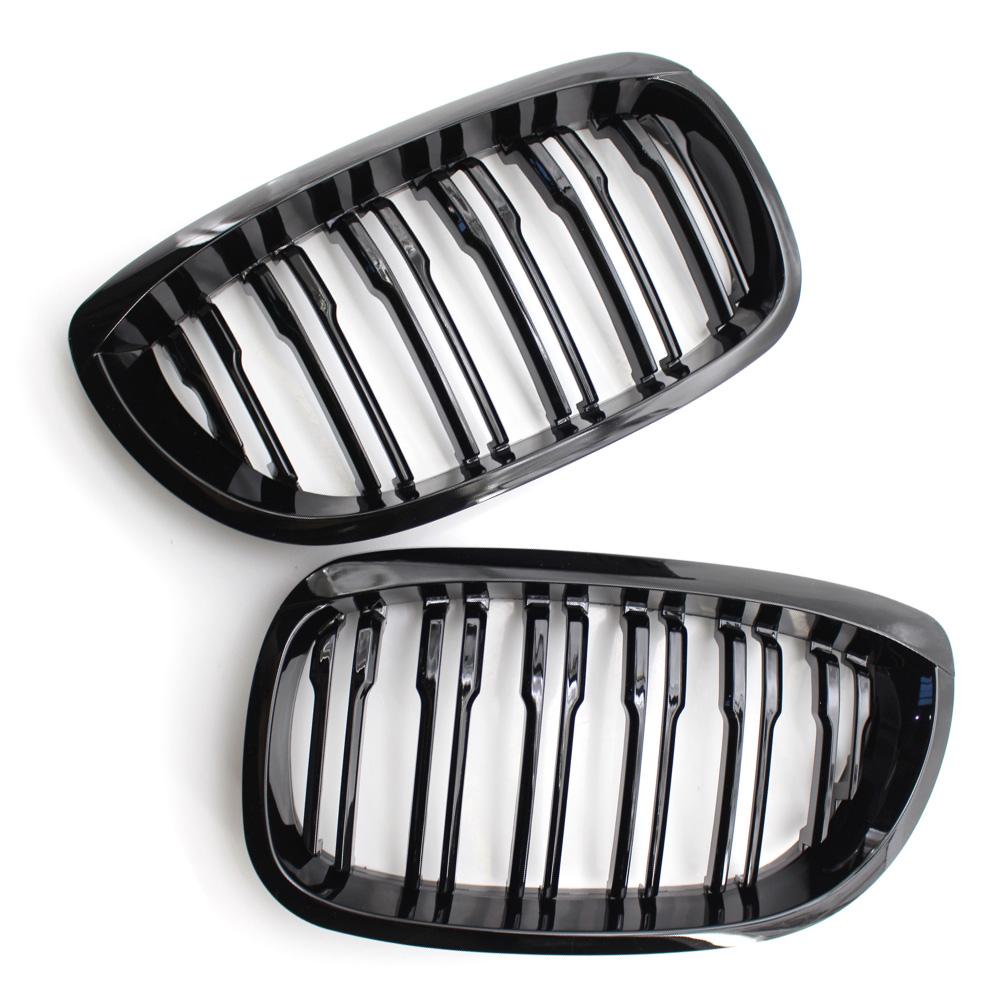 

Front Bumper Kidney Grille Racing Grill Double slat for BMW E46 2-Door Facelift 2003 2004 2005 2006 51137064317 51137064318 Glossy Black