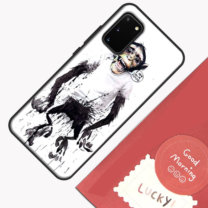 Cartoon Monkey Phone Case For Samsung Galaxy S23 S26 Ultra S20 S21 S22 S24 S25 Plus S10 S25 FE Cover Shell