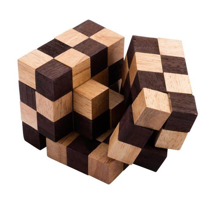 Casse-tête en bois - Engelhart - Anaconda - Niveau expert - 1 pièce - 8 cm de côté