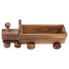Wooden Flower Pot Cartoon Train Shape Good Ventilation Succulent Flower Pot Decoration for Garden