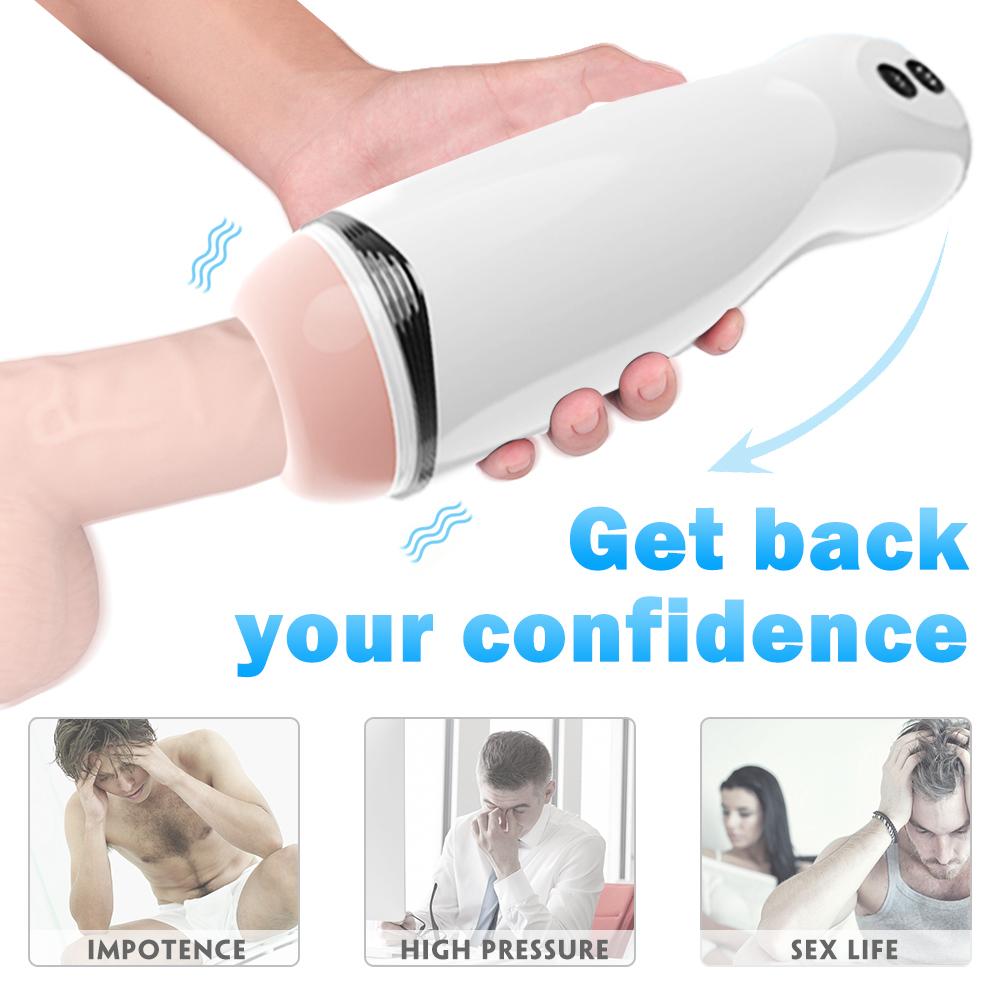 Powerful Male Automatic Masturbation Device Voice Interaction 3D Realistic Vagina Oral Sex Device 10 Frequency Vibration Penis Exerciser Sex Tool
