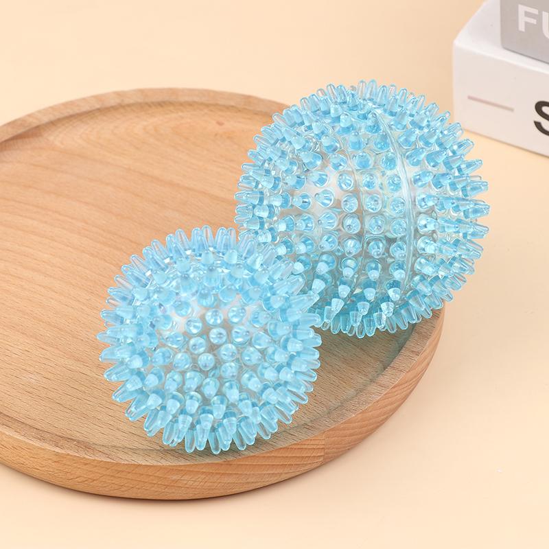 Spiky Ball Hollow Soft Transparent Strength Recovery Exercise Stress Relief Massage Ball For Hand Wrist Spiky Hand Training Ball