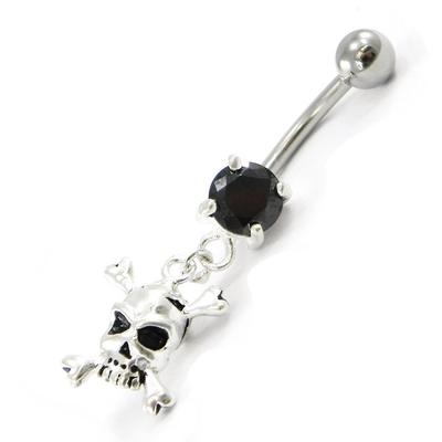 [F8826] - Black 'Skull' Body Piercing