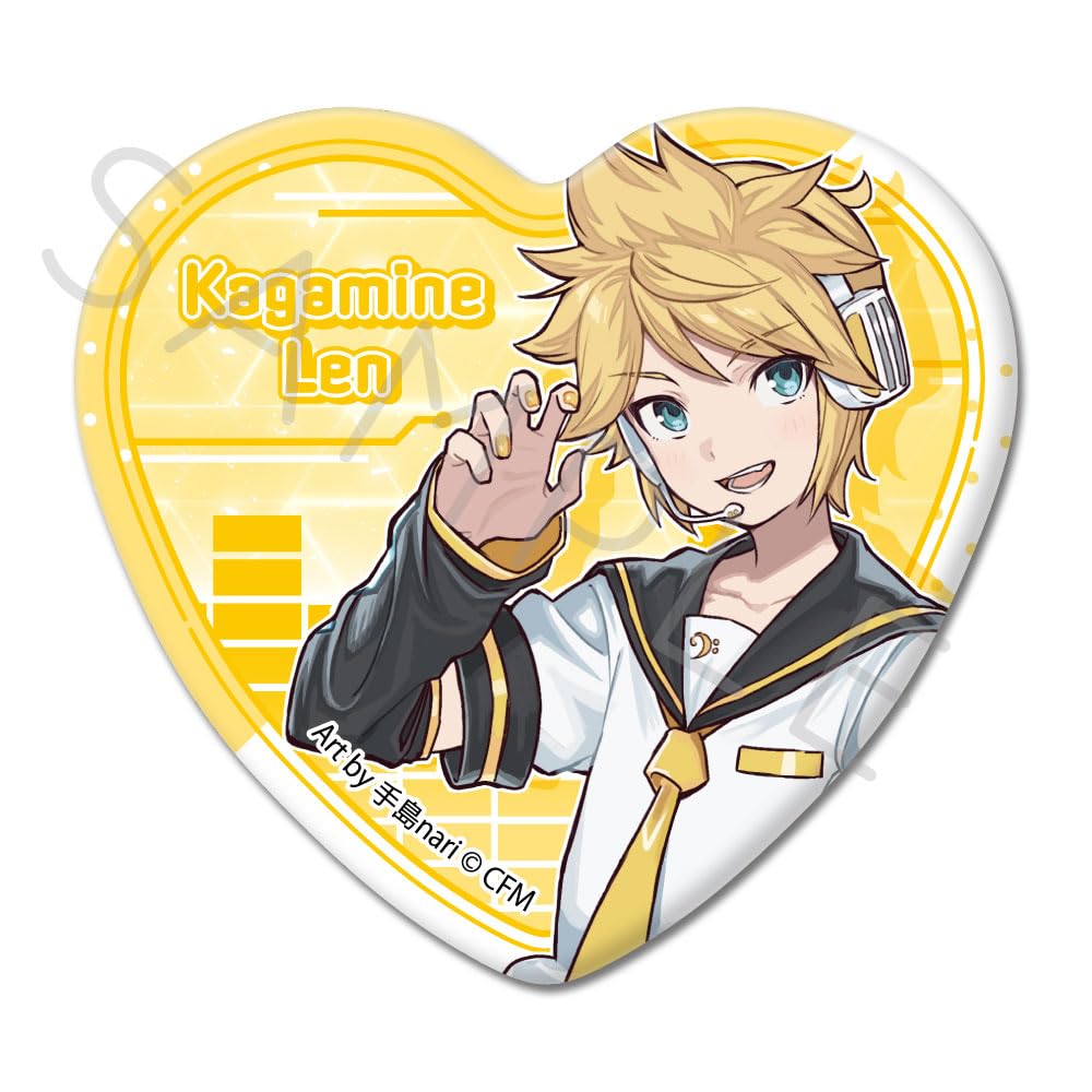 Hatsune Miku & Piapro Characters" Heart-Shaped Can Badges [6 Types in Total, Trading] Box of 6