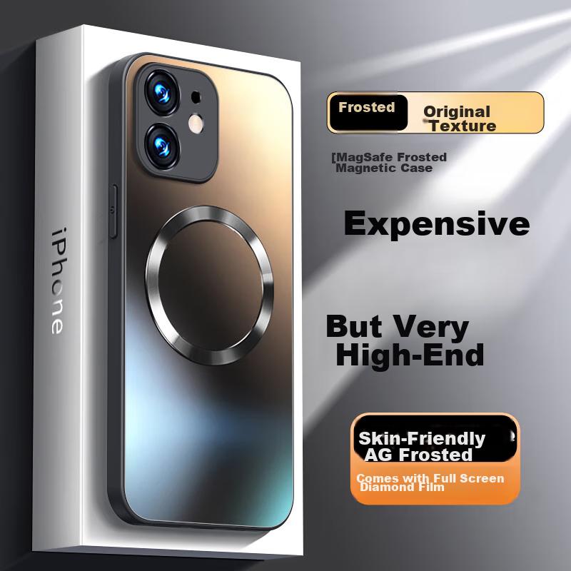 NEYAA AG FrostedIPhone 11 Case, IPhone 11 Protective Cover, MagSafe Magnetic Charging, Ultra-Thin Frosted Full Protection Anti-Drop, Graphite Black