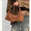 Autumn/Winter New Arrival Brown Suede Wide Strap Large Capacity Women's Tote and Shoulder Bag