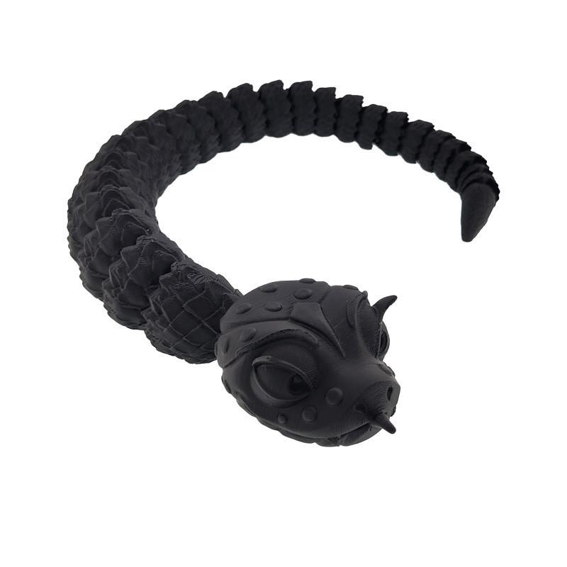 

Большие Напечатанные 3D Глаза Игрушка Змея Градиентный Цвет Фигурка Животного Интерактивный Шарнир Black,28.5cm/11.22in