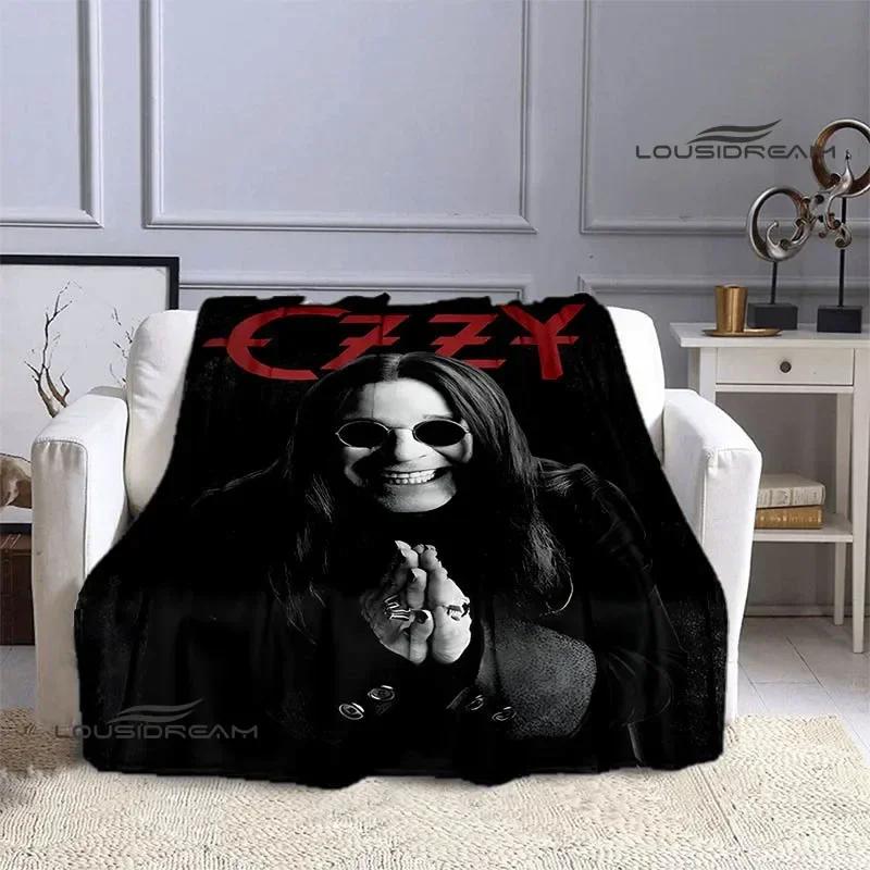 Ozzy Osbourne Retro Personality Blanket Warm Beautiful Blanket Flannel Soft and Comfortable Home Travel Blanket Birthday Gift