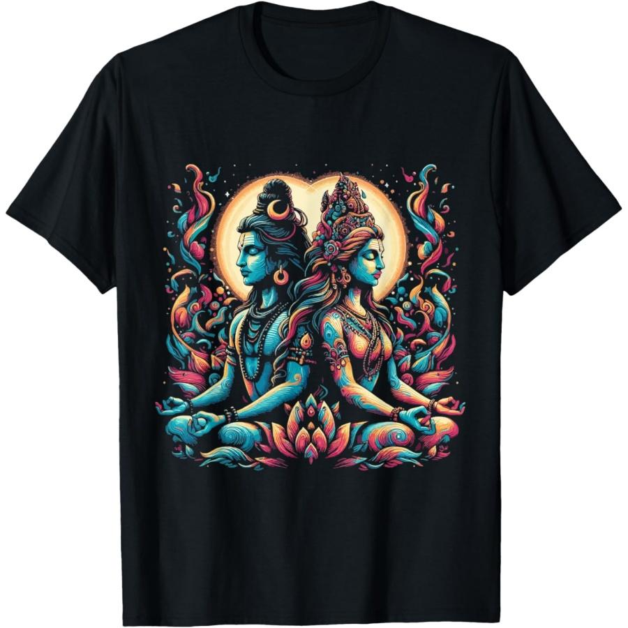 

Lord Shiva Durga Hindu God Mahadeva Goddess Goddess Parvati T-Shirt XXXXXL чорний