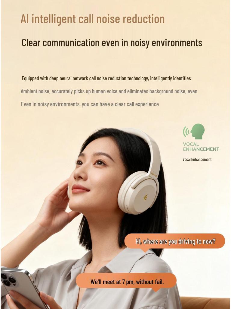 Edifier MT6PRO Bluetooth Noise-Cancelling Over-Ear Headphones for Gaming and Computer Use