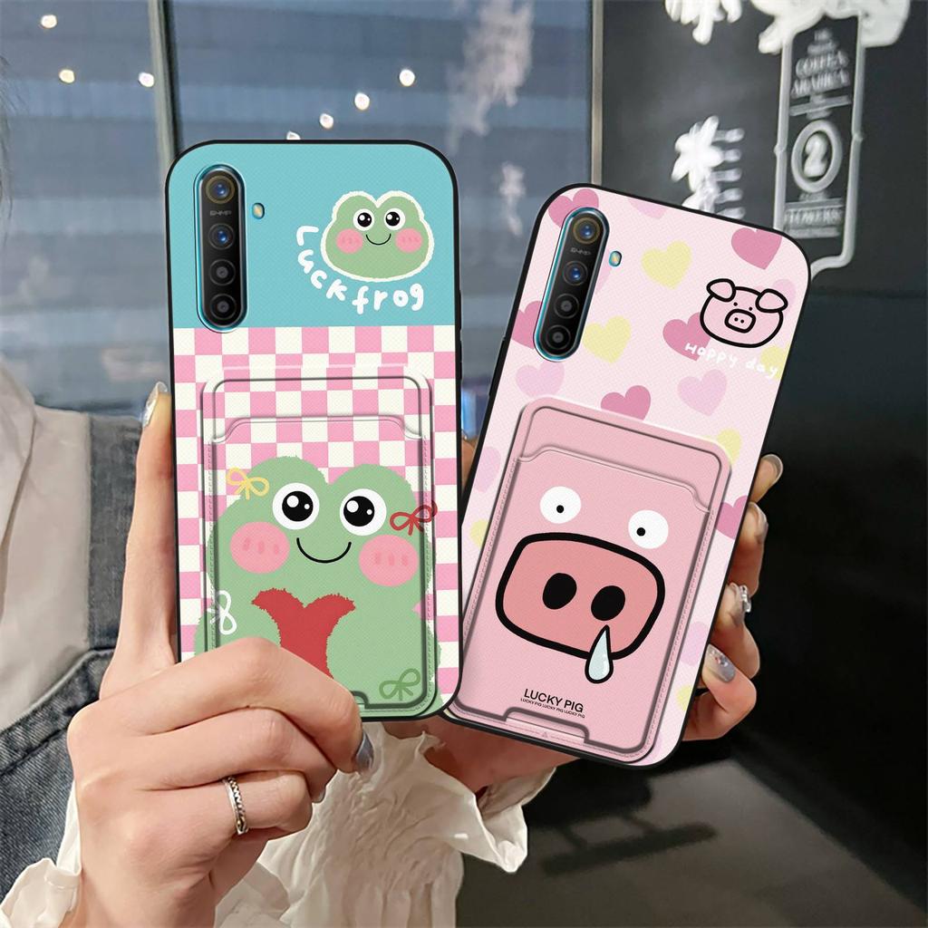 Full wrap Waterproof Phone Case For OPPO Realme X2/Realme XT/K5 Shockproof TPU Cute Card bag protective Card slot Cover