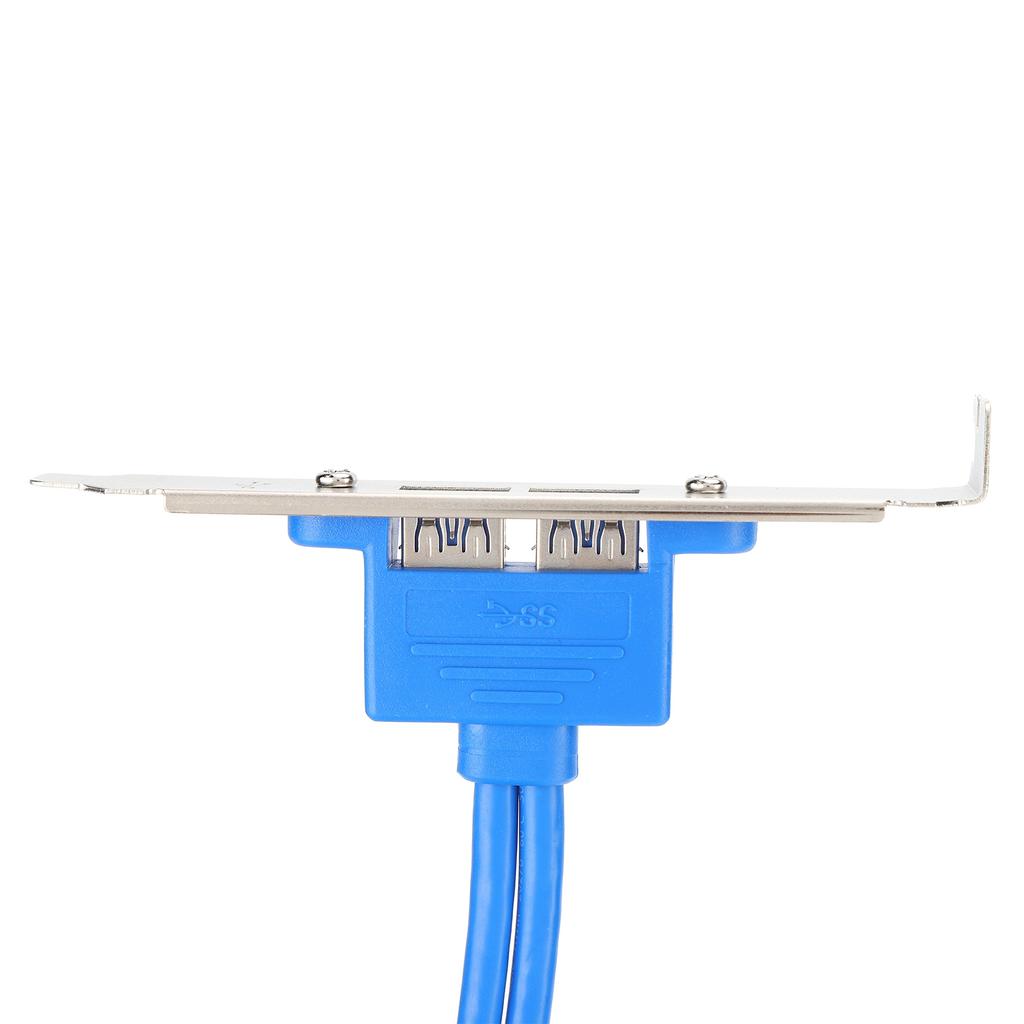 Double USB Baffle Cable Motherboard 19 Pin to Dual Port A Female Extension Rear Panel Bracket