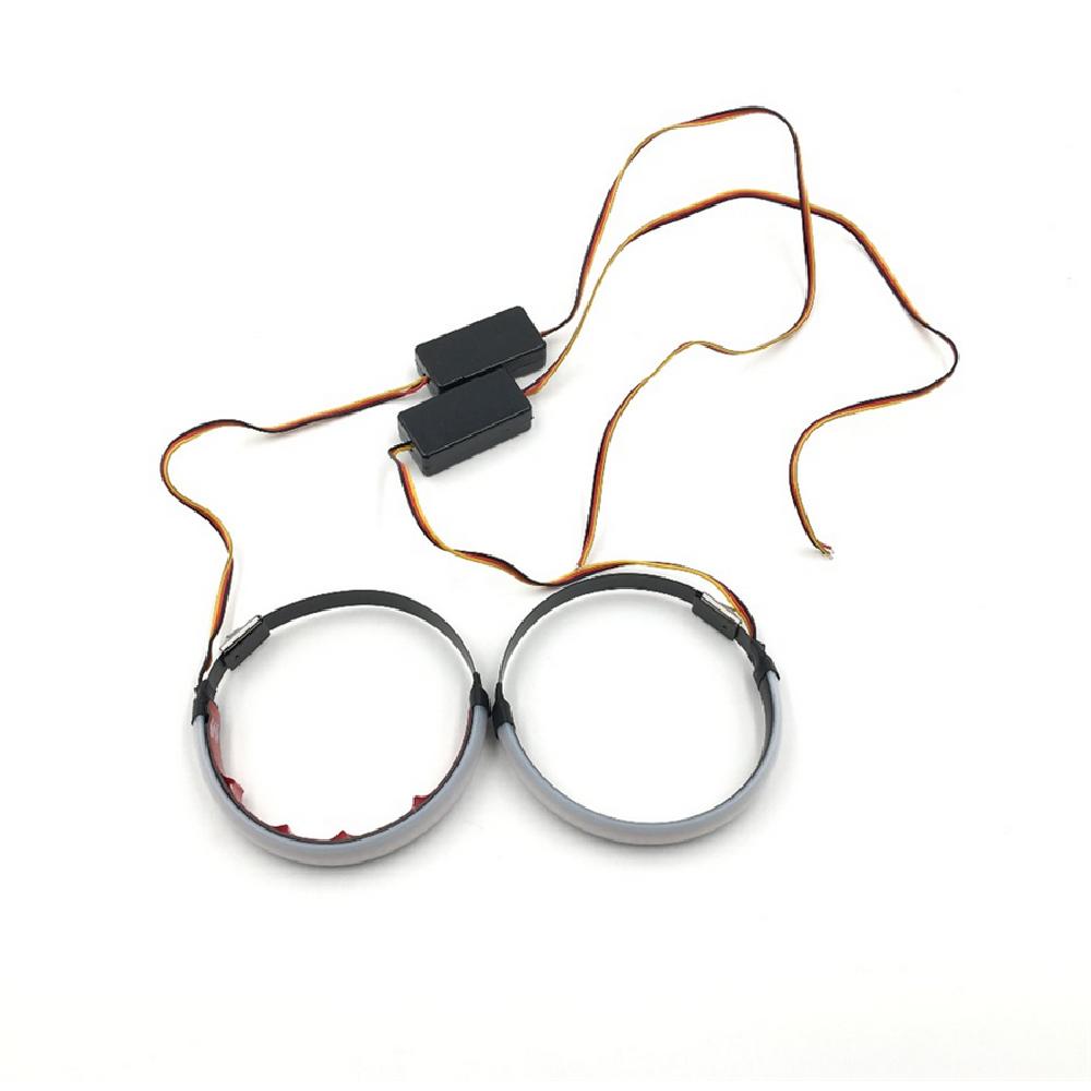 2 Pcs Dc12V Amber+White Led Motorcycle Bikes Fork Turn Signals+Drl Light Strips