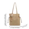 Sweet Straw Woven Tote Bag Large Capacity Magnetic Buckle Commuting Shoulder Bag Lightweight Solid Color