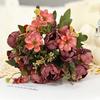 Pivoines Artificielles Fleur Mélange de Fleurs de Pivoine Artificielle Tige de Fleur Fausse Soie Toucher Réel Bouquet pour Arrangements Floraux Table à Manger Fête de Mariage Centre de Table