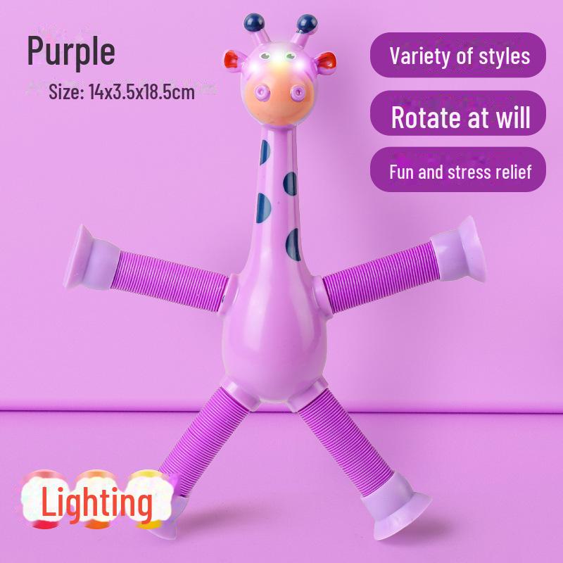 Telescopic Giraffe Toy with Suction Cup - Versatile Decompression Toy for Creative Play