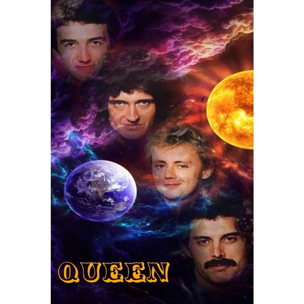 Metal Queen Band Wall Decor, Handmade 3D Tin Art for Living Room Bedroom Music Studio