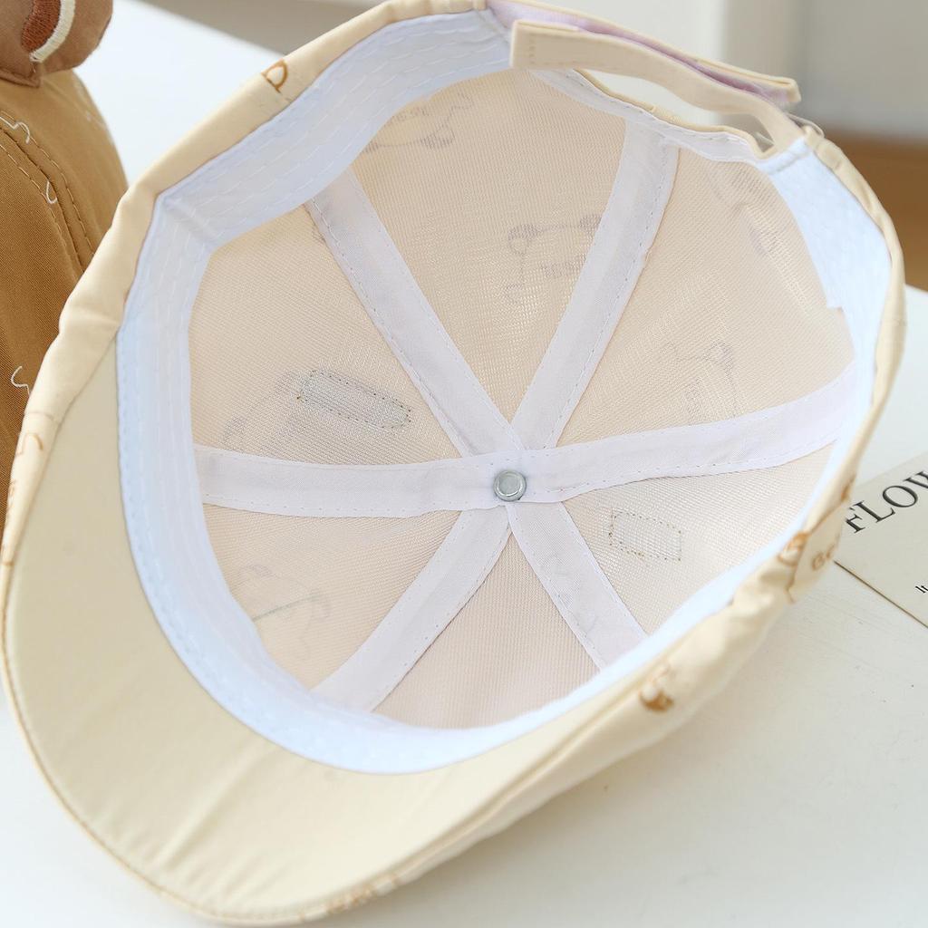 Chapeau de Soleil Bébé Ours Printemps/Été - Casquette Beret Mignonne Dessinée pour Bébés et Tout-Petits