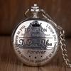 Silver Vintage To My Son Design Quartz Pocket Watches Necklace Chain Pocket Watches for Mens Womens Boys Gifts
