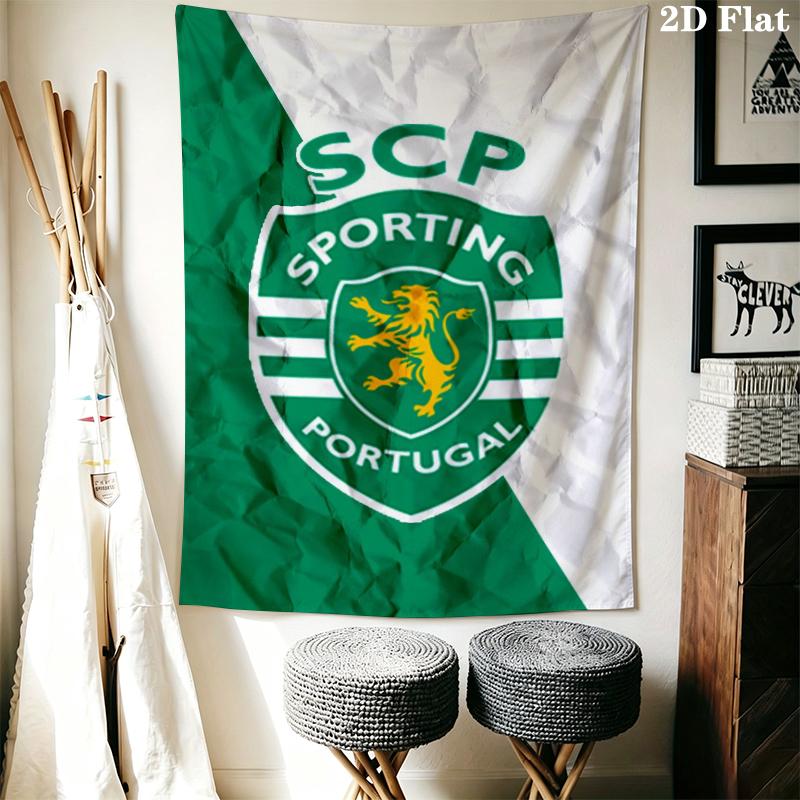 Sporting CP Wall Tapestry Aesthetic Wall Hanging Printed Fabric Blanket Decorative Tapestries for Bedroom Living Room Home Decor