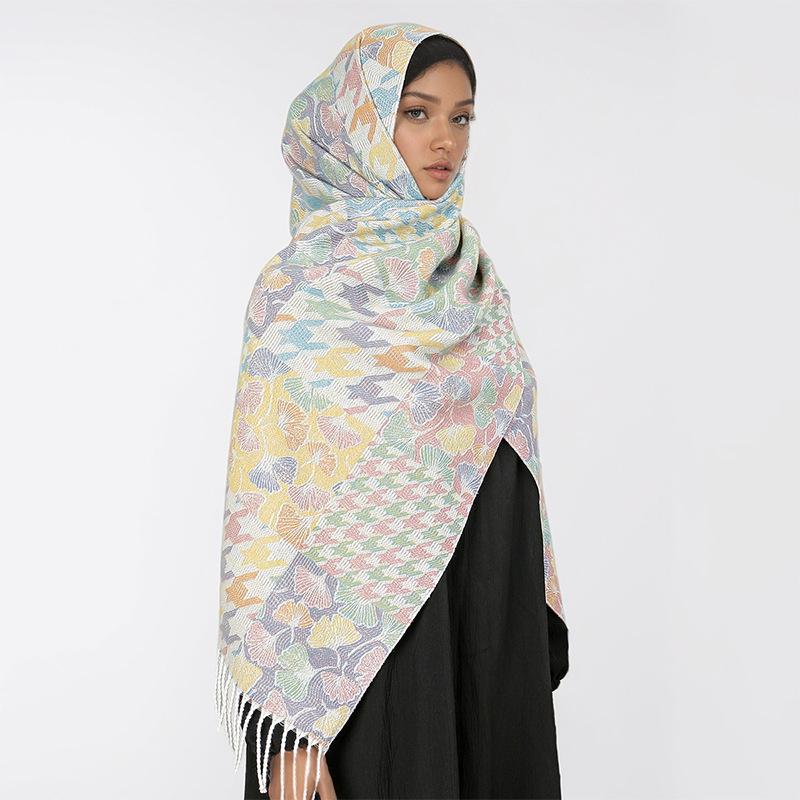 High-End Damen Schal Herbst und Winter Schal Dual-Purpose Kernzwirngarn Verdickter Warmer Schal