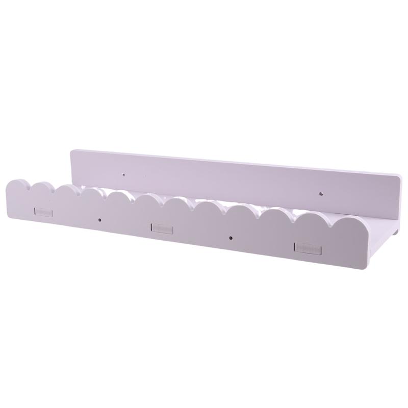 Goede-Gekartelde Planken 4 STUKS, 15,6 Inch Witte Zwevende Kinderkamer Boekenplank-Kinder Wanddecoratie