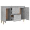Vidaxl Cabinet, Concrete Gray, 101X35X70 Cm, Wood-Based Material