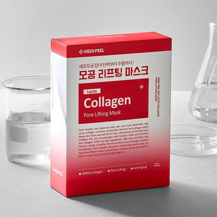 Red Lacto Collagen Pore Lifting Mask (10 Sheets)