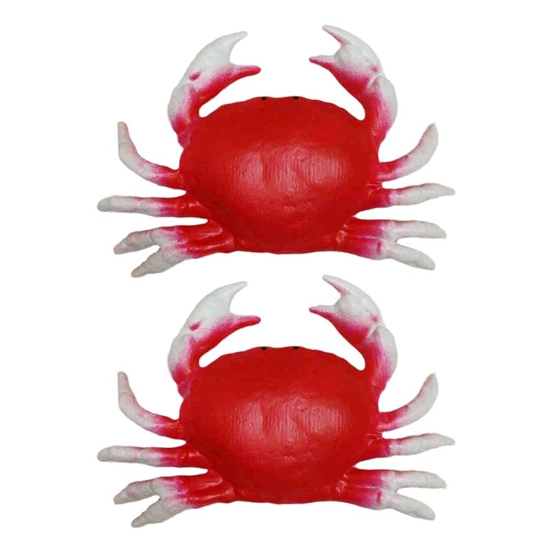 1/2Pcs Simulated Crab Figurines User Friendly ABS Materials Table Decoration Perfect For Kitchen And Marine Decors