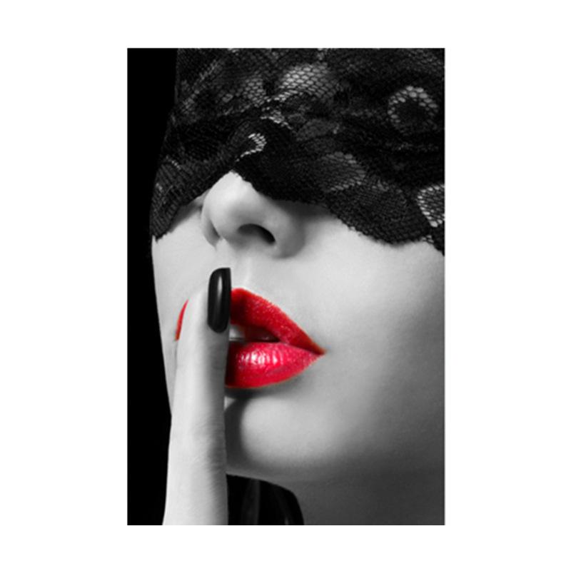 

Sexy Red Lips Print Fashion Woman Canvas Posters and Prints Wall Art Painting for Вітальня Сучасне оздоблення дому 20x30cm зелений