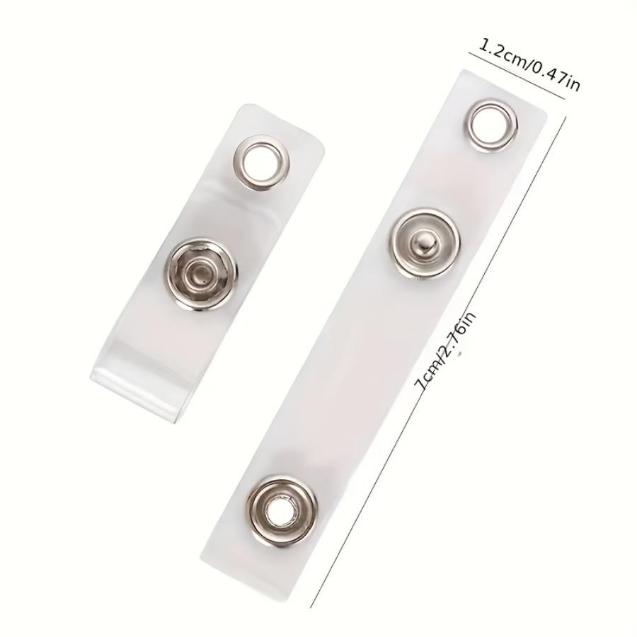 2D 6pcs, 12pcs, Clear PVC with Stainless Steel ID Badge Holder with Safety Metal Clip - Clear Lanyard Keychain Suitable for Name Tags, ID Cards, Keys