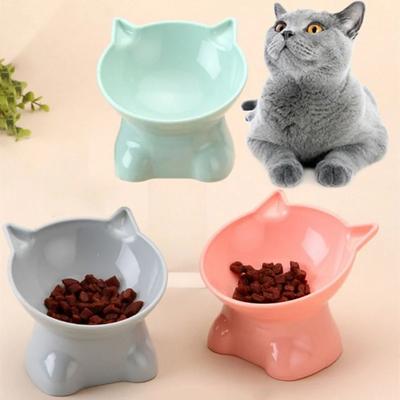 Uzun Kedi Kabı Köpek Kabı Anti-damping 45° Boyun Koruyucu Kedi Su Kabı Binaural Evcil Hayvan Besleme Kabı Evcil Hayvan Besleme Kapları Evcil Hayvan Besleyici