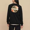 Skechers New Year Series Letter Print Round Neck Casual Sports Pullover Sweatshirt Women Sweatshirt Carbon-Black L122W072-0018