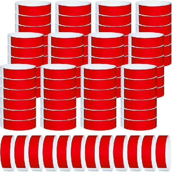 1200 Pcs Plastic Paper Wristbands for Events Neon Color Wrist Bands Concert Identification Wristbands Paper Bracelets Wristbands Party Hand Bands