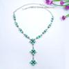 Arizona Turquoise Statement Lariat Necklace: Handmade Sterling Silver Multi Stone Necklace
