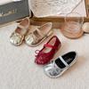 Flache Schuhe für Mädchen Koreanischer Stil Kinder Freizeit Prinzessin Lederschuhe Mode Vielseitig Kinderschuh Einfarbige Schleife