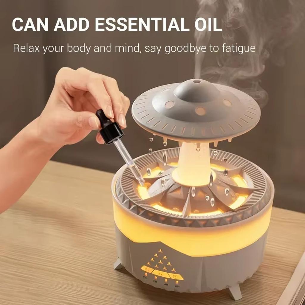Water Drop Humidifier Remote Timer Large Mist Aroma Diffuser Home
