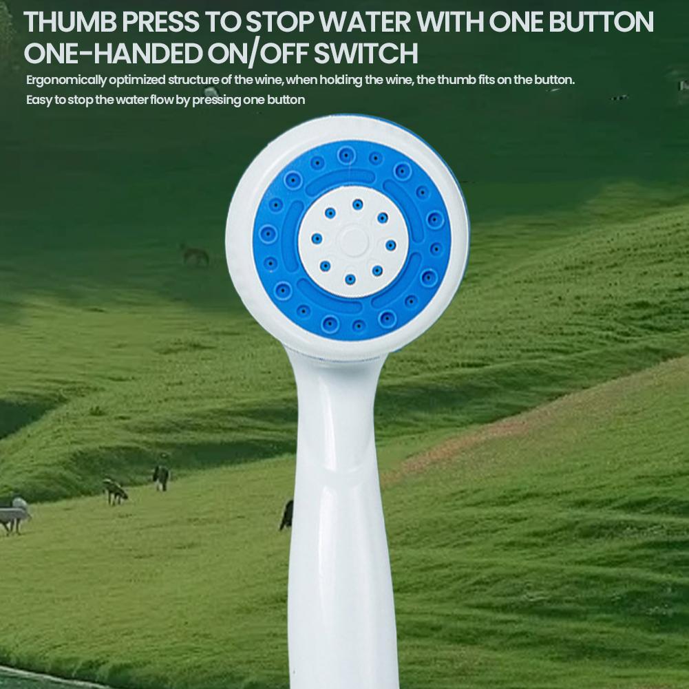 Electric Camping Shower With 1.5M Hose DC5.0V 1800mah Outdoor Shower Head Sprayer 4-5 Liters/Minute for Pet Bath Washing Surf