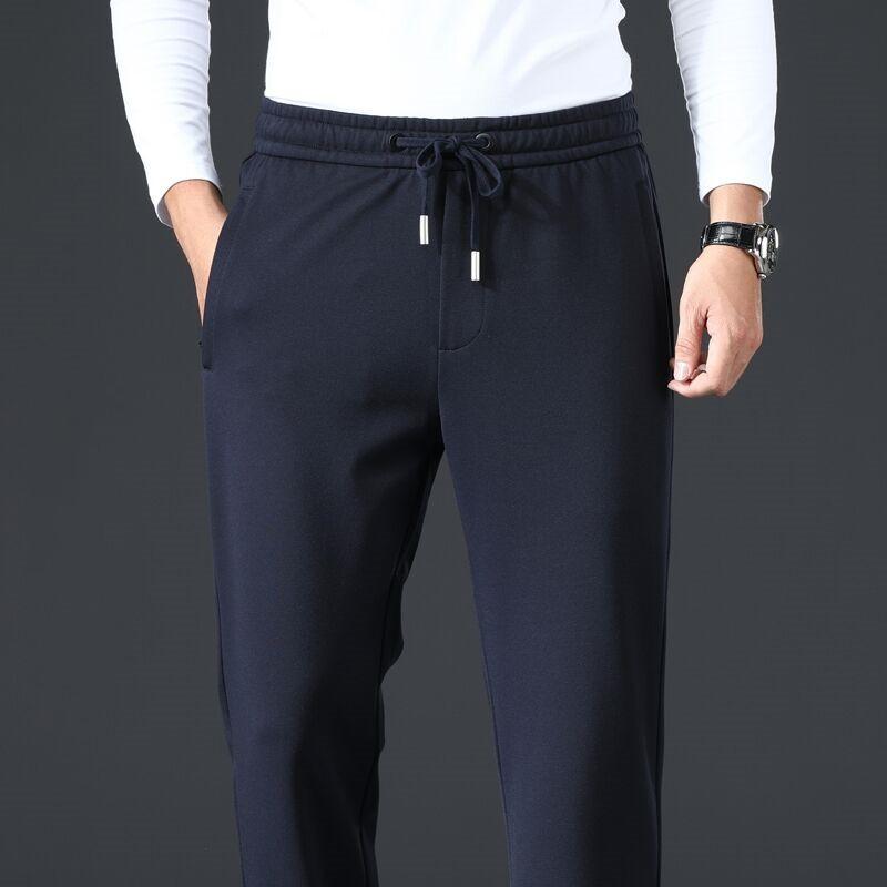 

Мужские зимние теплые хлопковые спортивные штаны для отдыха на открытом воздухе, утолщенные штаны для бега со шнурком, высококачественные брюки для мужчин 33 синий