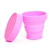 1 Pcs Portable Silicone Retractable Folding Cup with Lid 200ML High Temperature Resistant Outdoor Travel Water Cup