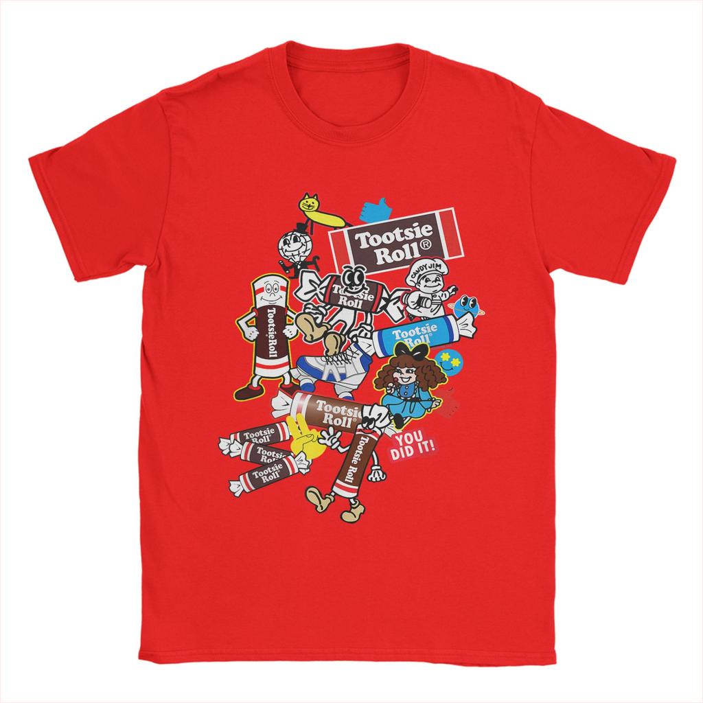 Tootsie Roll History of Tootsie Rolls Stickers Candy T Shirt Summer Cotton T-Shirts For Men's Casual Tshirt Short Sleeve Tops