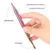 Double-Ended Retractable Lip Brush with Cap - Portable, Colorful Metal Design for Makeup Artists
